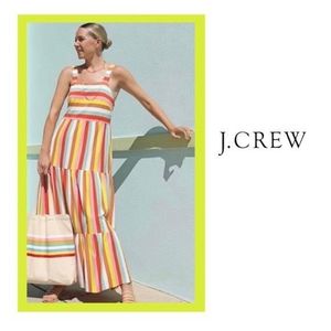 Sunset Striped Summer J Crew Dress
